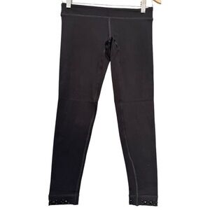 Delano Women’s Size 2 Black Rhinestone Embellished Ankle Cuff Leggings